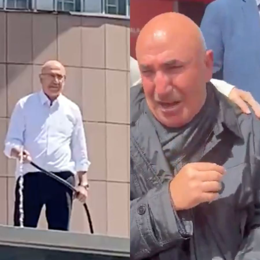 CHP'de bir garip olay daha! Hortumla çatıya çıkan Mahmut Tanal'a protesto! "Hortumcu Mahmut..."