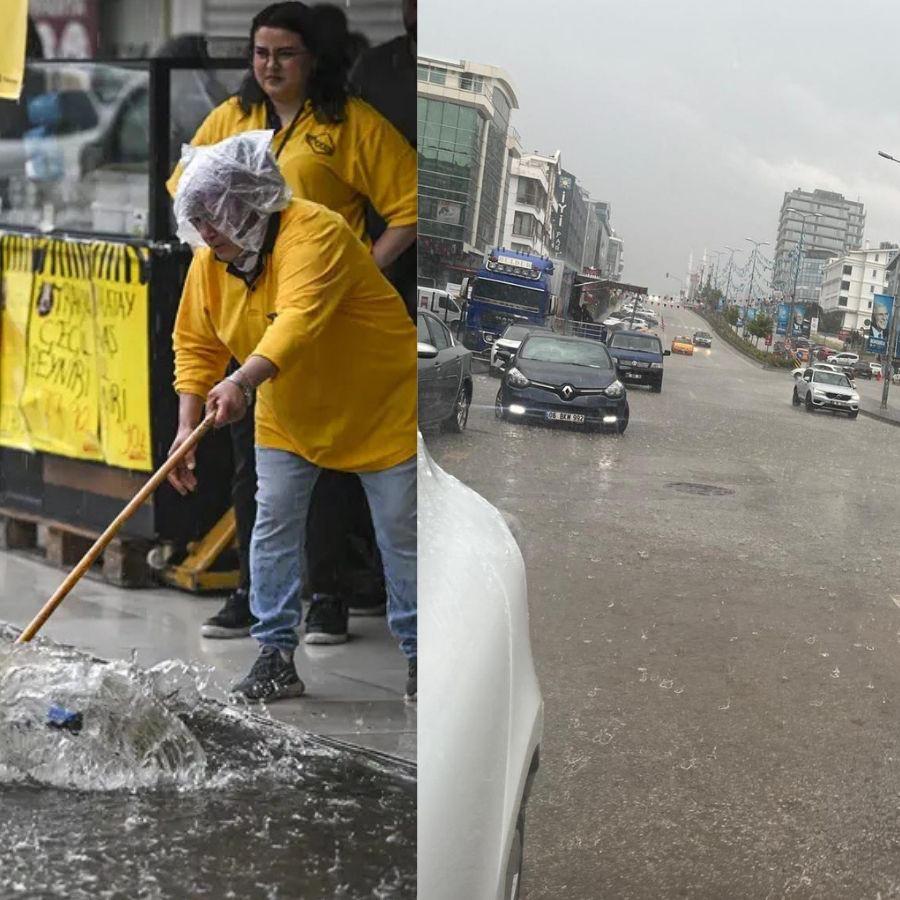 Ankara'da sağanak! Yollar göle döndü, trafik kilitlendi