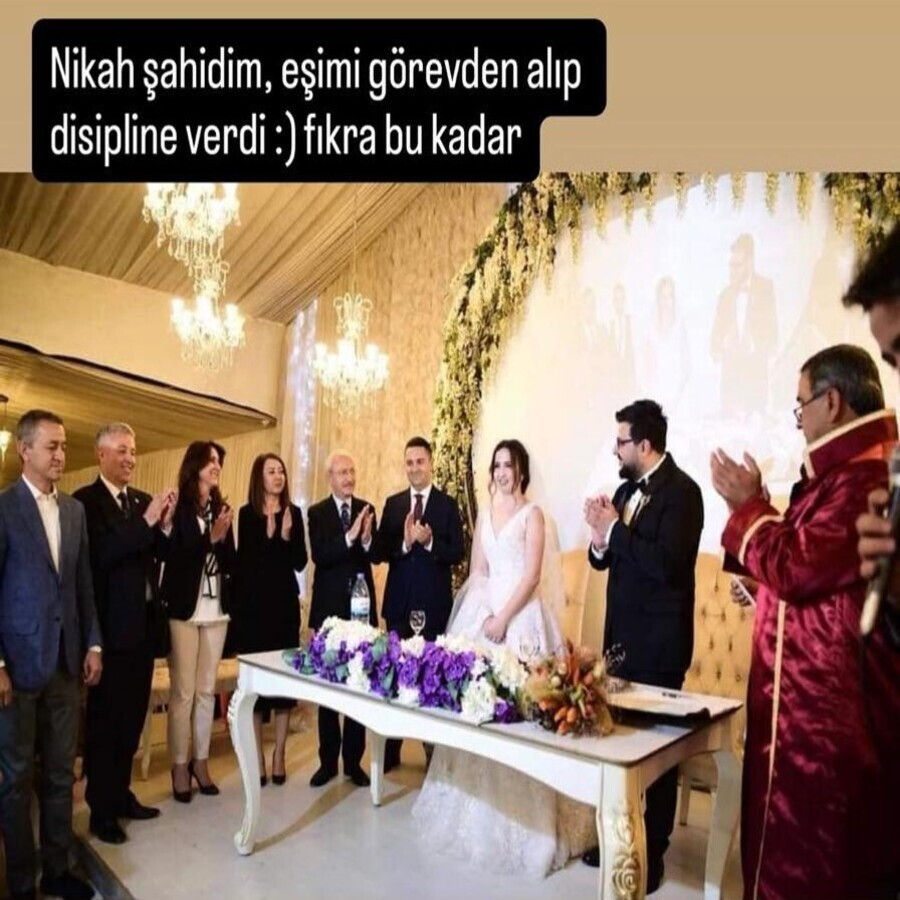 Manidar paylaşım: Kılıçdaroğlu nikah şahidi olduğu kişiyi görevden aldı disipline verdi!