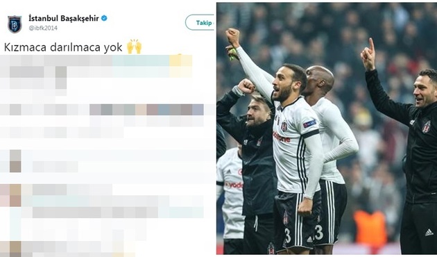 Başakşehir'in Beşiktaş paylaşımı olay oldu!