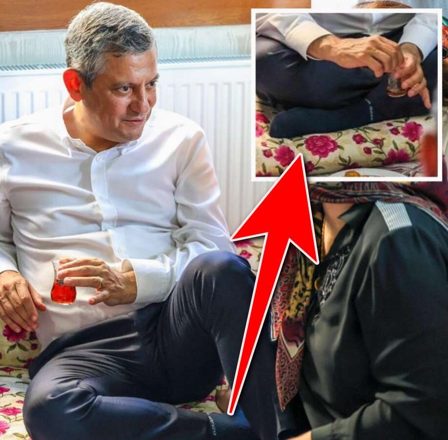 Özgür Özel'in çorabına bir bakan bir daha baktı! Mütevazılık pozu verirken egosuna yenildi