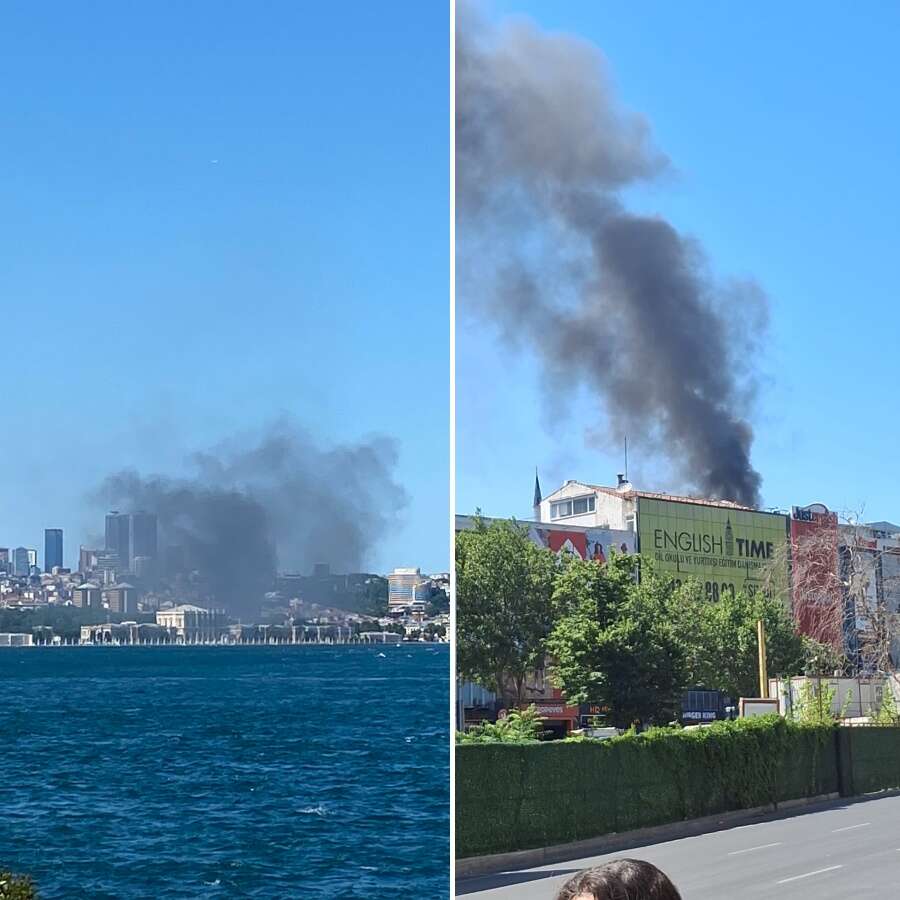 Beşiktaş'ta korkutan yangın! Kara dumanlar Anadolu Yakası'ndan bile görünüyor!