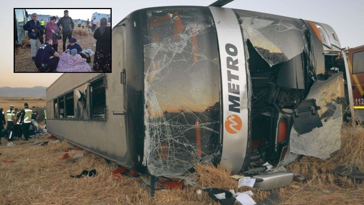 Amasya'da büyük kaza! 46 yaralı var... Vali olay yarinde