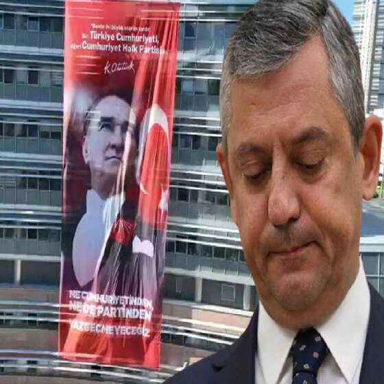 Özgür Özel'in 'Yeni Parti' kararı sonrası CHP Genel Merkezi’nde flaş gelişme! Binaya dev pankart asıldı