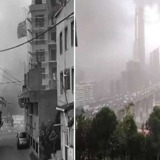 Gündüz geceye döndü, İstanbul’u fırtına vurdu: Çatılar uçtu, ağaçlar devrildi! Uçaklar iniş yapamıyor