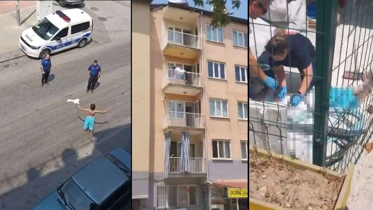 Denizli'deki olayda acı son! Ekiplerin ikna ettiği kadın balkondan atladı