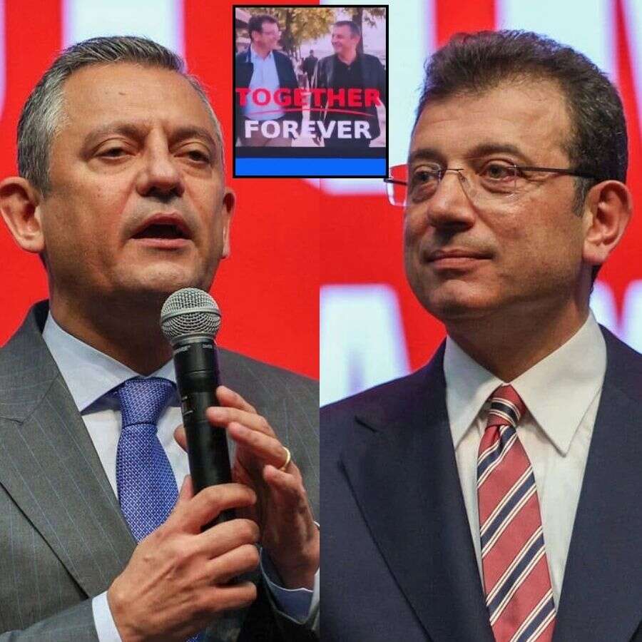 ABD şovu da bağış parasıyla mı? Özgür Özel ve Ekrem İmamoğlu’nun dev görseli Times meydanında yansıtıldı