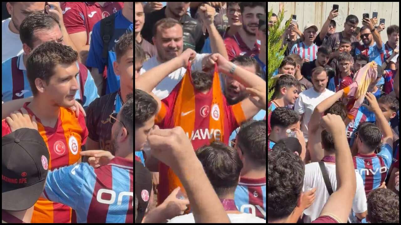 Salah'ı karşılamaya gelen Galatasaray taraftarına büyük şok! Trabzonsporlular üzerindeki formayı çıkarttırdı