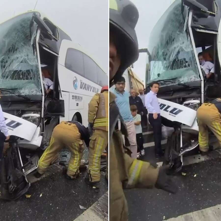 İstanbul Arnavutköy'de otobüs faciası! Yolcu otobüsü İETT'ye çarptı, çok sayıda yaralı var