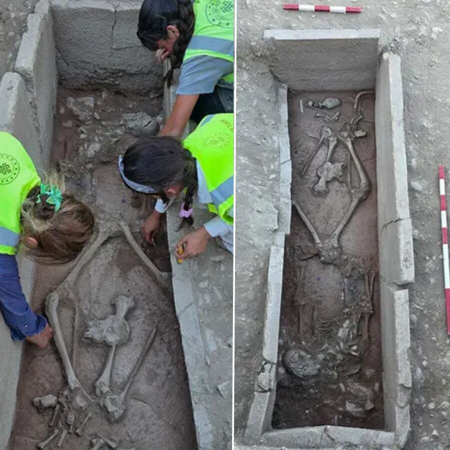 2 bin 400 yıl sonra ortaya çıkan gizem: Aspendos'ta 24 asırlık güreşçi mezarı gün yüzüne çıkarıldı