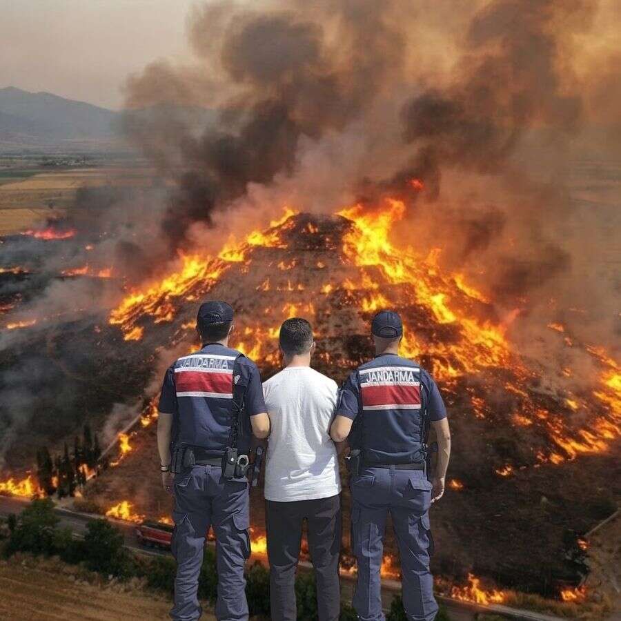 UNESCO mirası Gordion'da kasten yangın! Alkollü şüpheli SİT alanını ateşe verdi