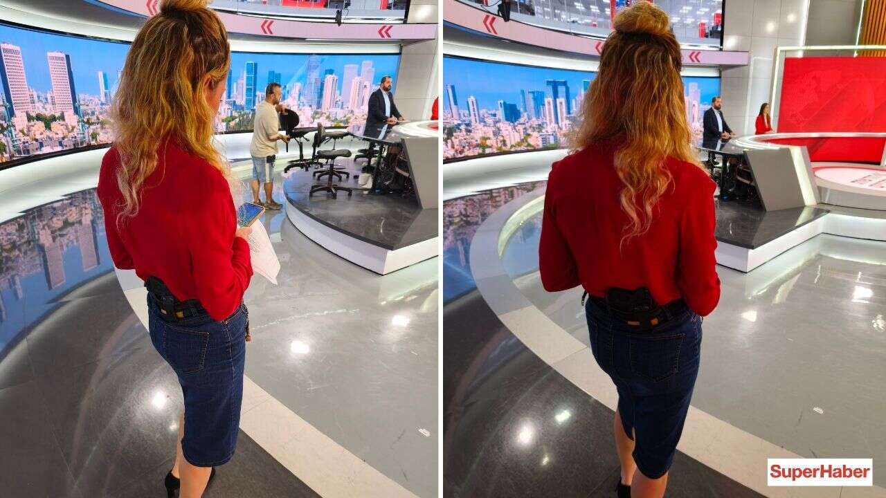 Kadın spiker canlı yayına silahla çıktı! Sosyal medya bunu konuşuyor