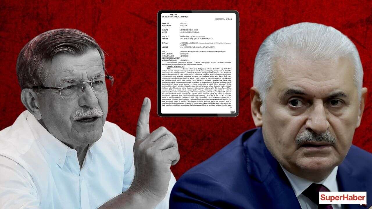 Ahmet Davutoğlu'nun Binali Yıldırım'a yönelik sözleri mahkemede çürütüldü! Karar ilk kez ortaya çıktı