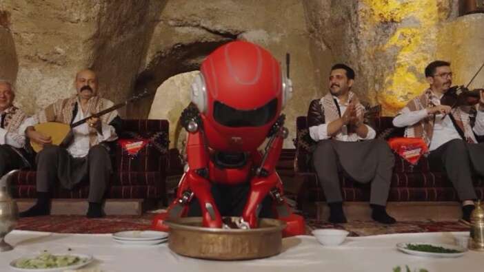 TEKNOFEST robotu sıra gecesinde çiğköfte yoğurdu