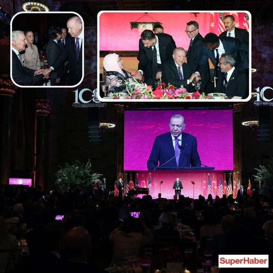 Cumhurbaşkanı Erdoğan New York'ta önemli isimlerle bir araya geldi: Rahmi Koç, Hamdi Ulukaya, Alperen Şengün ve Mehmet Öz de katıldı