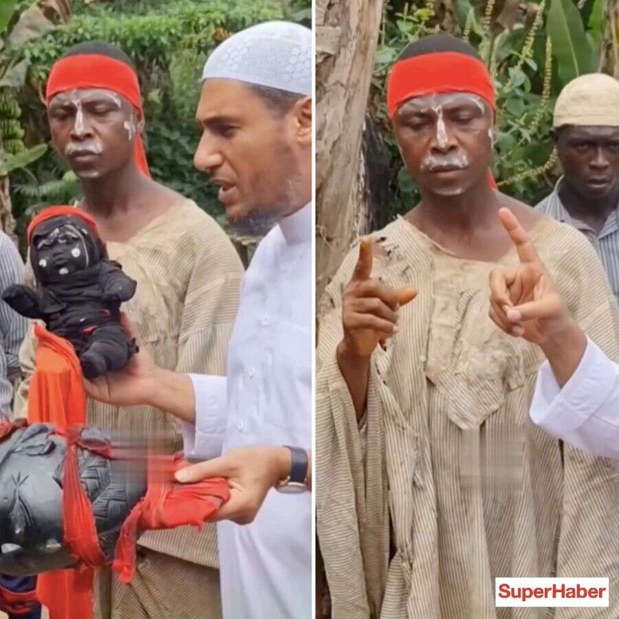 Afrika'da putperest bir kabile Müslüman oldu! Putları bırakıp İslam'ı seçtikleri anlar kamerada