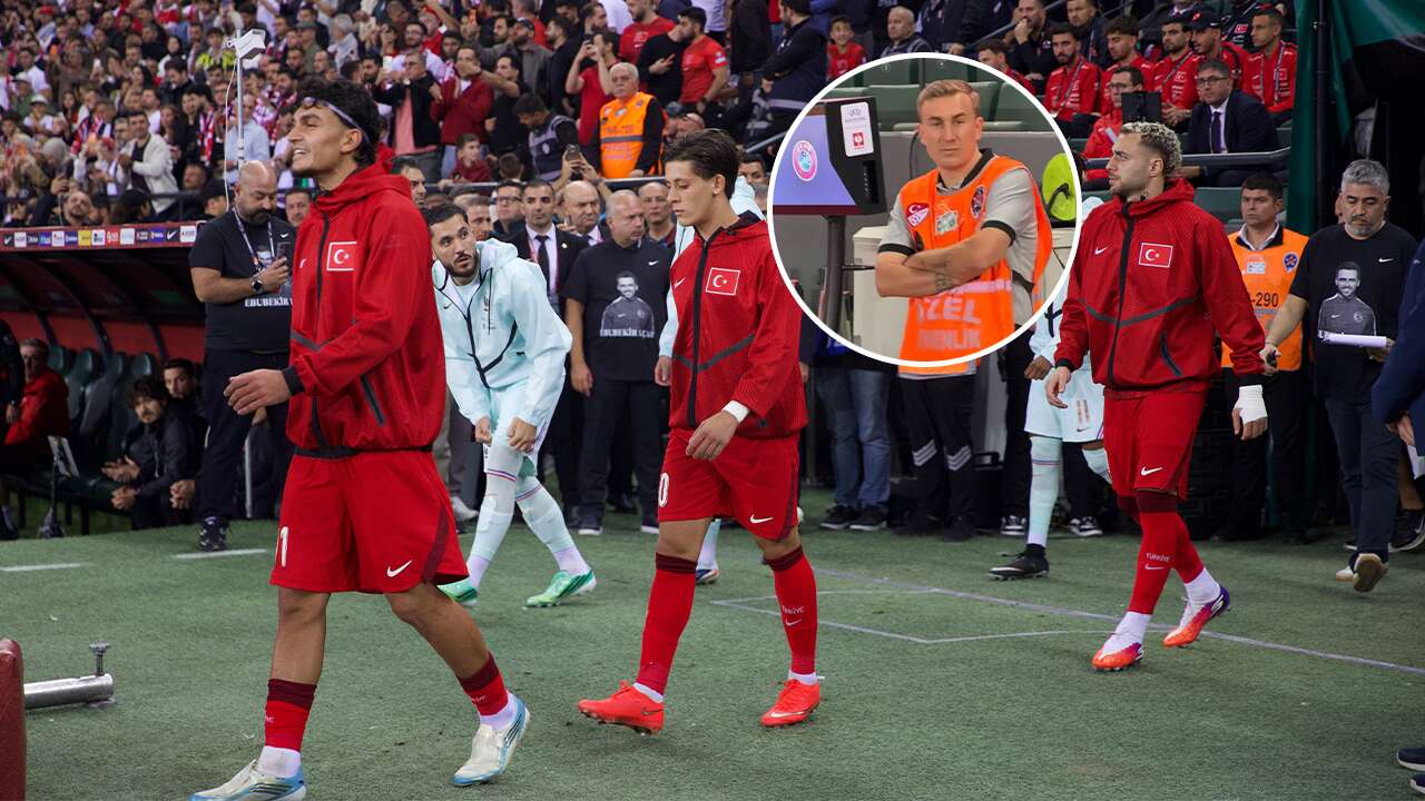Türkiye-Fransa maçında şaşırtan isim! Eski futbolcu güvenlik görevlisi olarak stadyumda