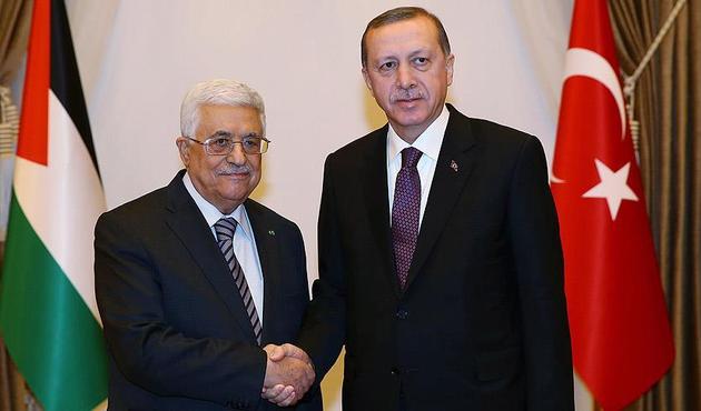 Cumhurbaşkanı Erdoğan, Filistin Devlet Başkanı Abbas ile görüştü!