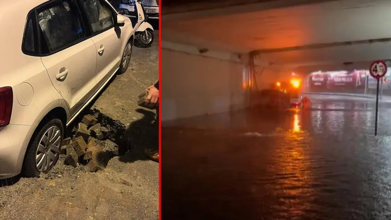 İstanbul ve Ankara'da şiddetli sağanak hayatı felç etti: Yollar çöktü, toprak kaydı, evleri su bastı!