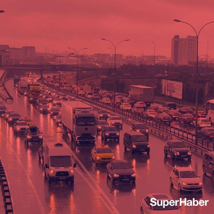 İBB haritası kırmızıya boyandı! Yağmur yağdı, İstanbul trafiği felç oldu