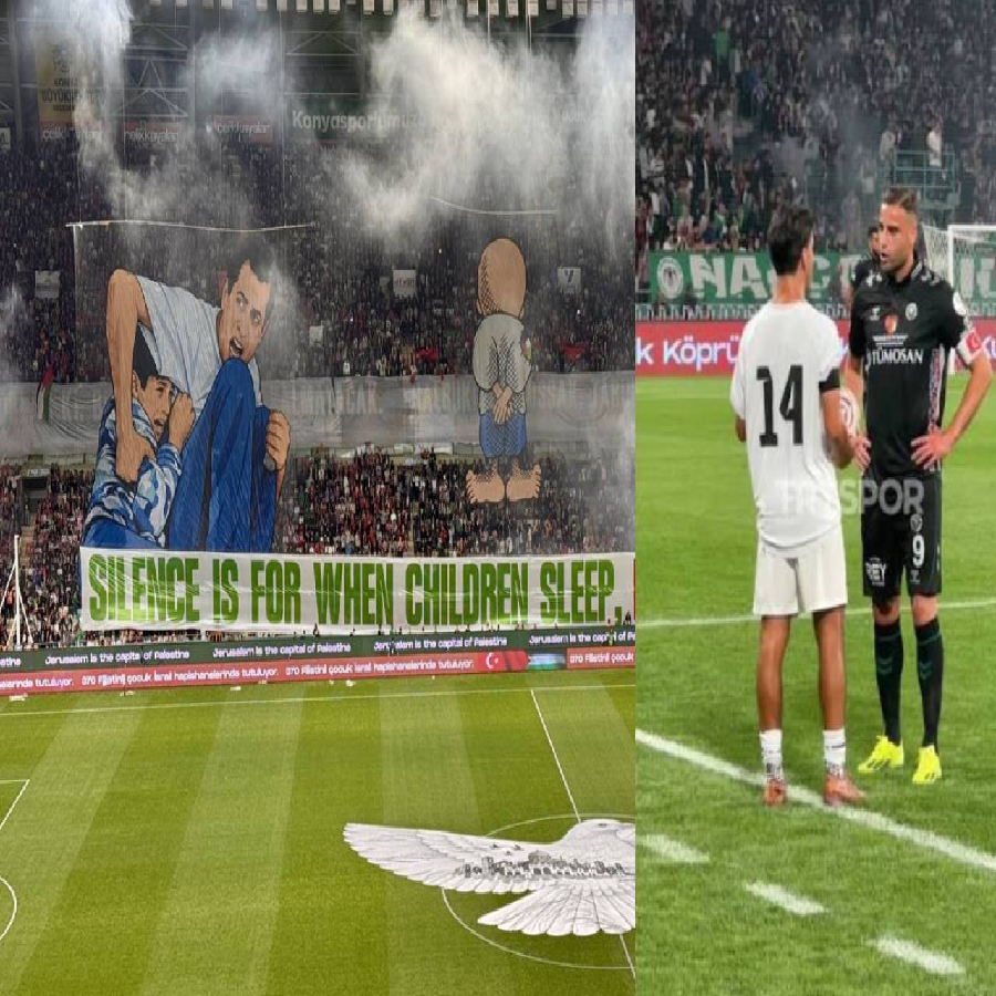 Tüm Dünyaya mesaj gibi Jest! Konyaspor kaptanı Deniz Türüç'ten Filistinli oyuncuya anlamlı hareket, gözyaşlarına boğuldu!