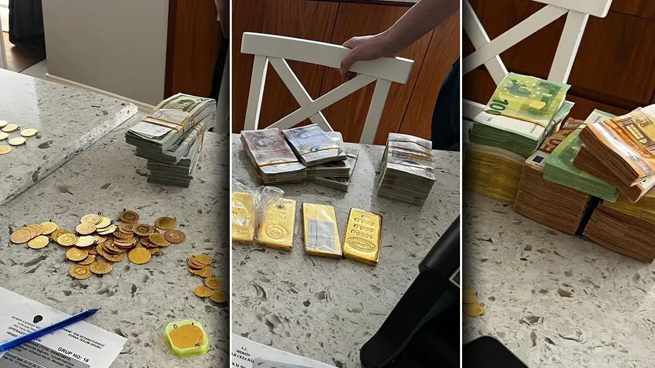 İhale operasyonunda evden kilo kilo altın ve milyonlarca liralık döviz çıktı!