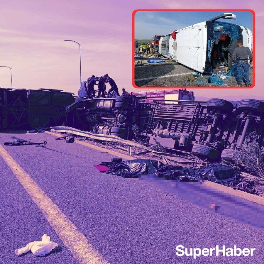 Akhisar'da feci kaza: İstanbul otobanında tır ile otobüs çarpıştı, ölü ve yaralılar var