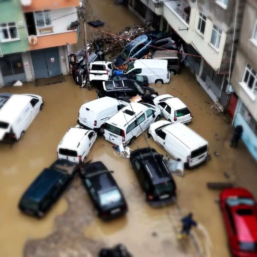 İstanbul'da kabus gecesi... Sel felaketinin boyutu gün ağarınca ortaya çıktı! Arabalar üst üste yığıldı...
