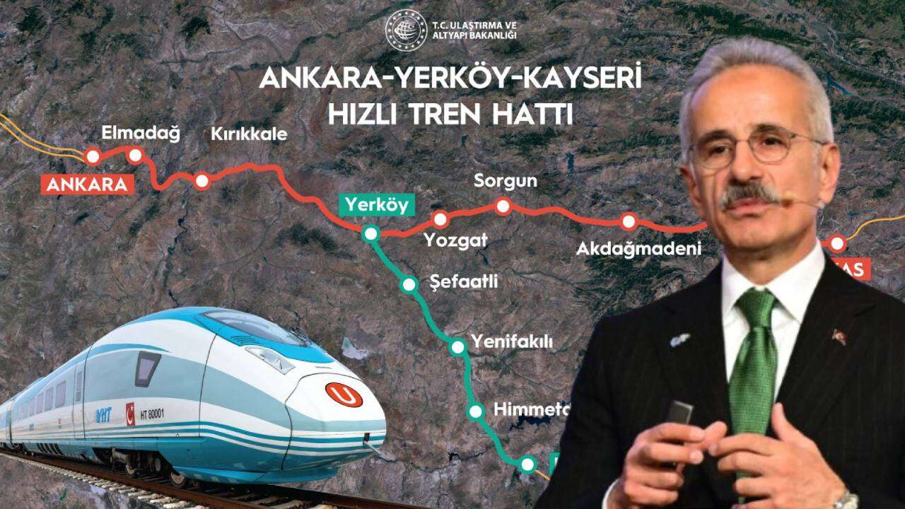 Ankara-Kayseri arası 1 saat 45 dakikaya düşecek: Ulaştırma Bakanı müjdeyi verdi, YHT projesinde yüzde 50 eşiği aşıldı!