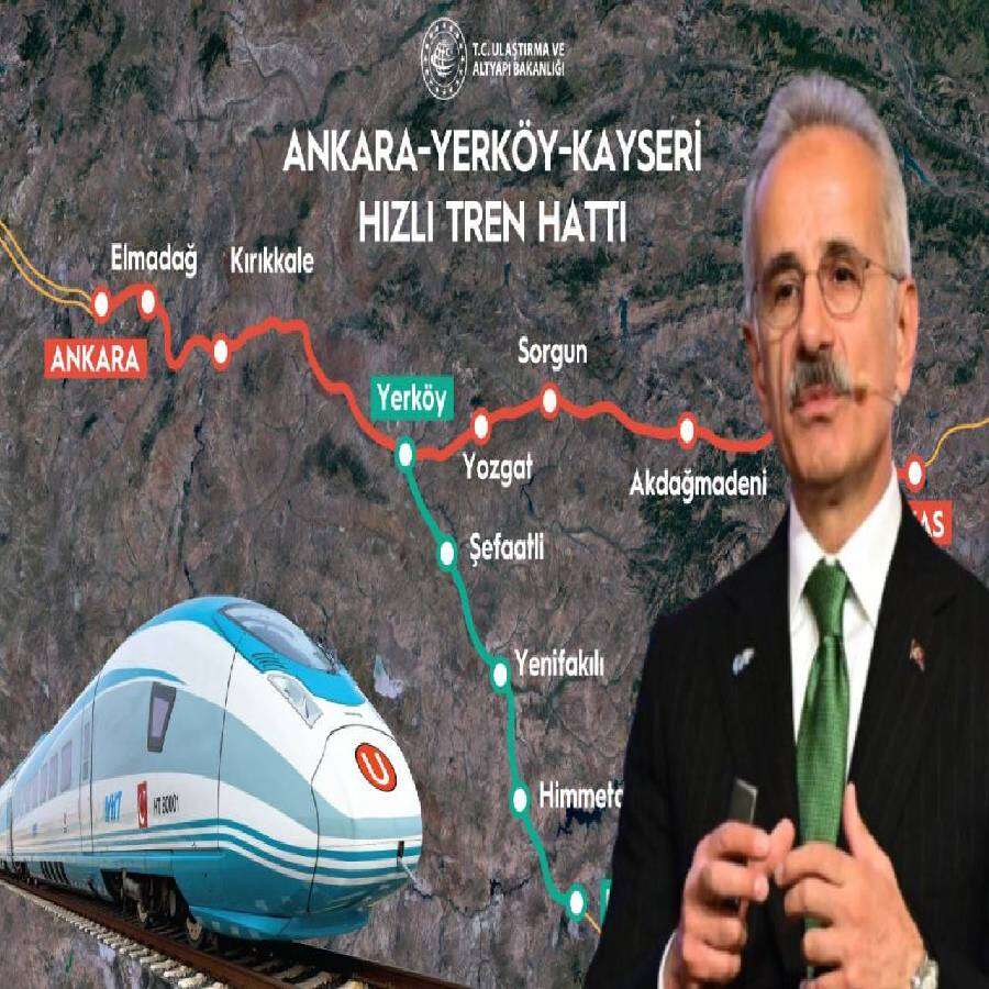 Ankara-Kayseri arası 1 saat 45 dakikaya düşecek: Ulaştırma Bakanı müjdeyi verdi, YHT projesinde yüzde 50 eşiği aşıldı!