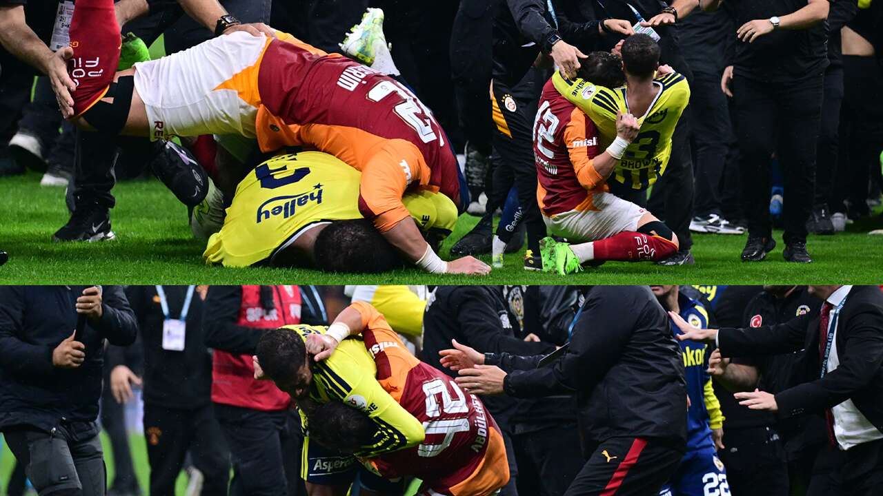 Kavganın en net görüntüsü! Abdülkerim ile Brown birbirini yere serdi