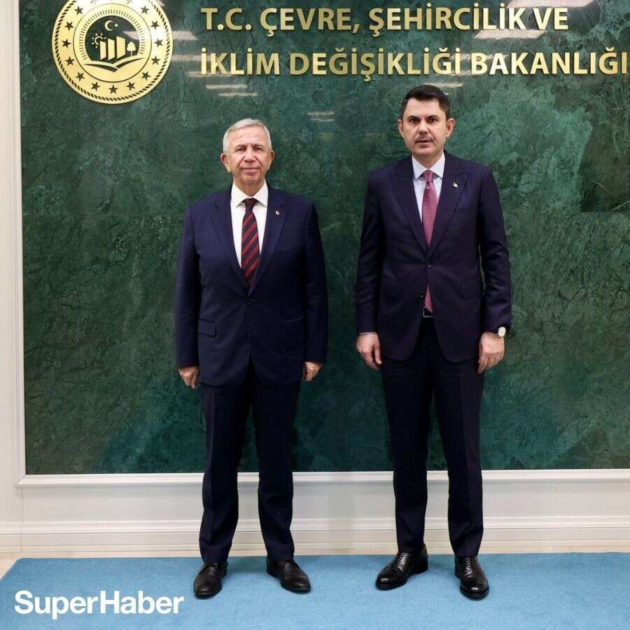 Çevre, Şehircilik ve İklim Değişikliği Bakanı Murat Kurum, Mansur Yavaş’ı kabul etti