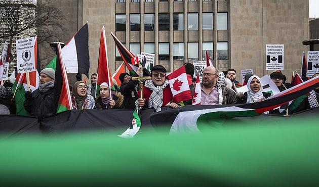 Kanada'da ABD'nin Kudüs kararı protesto edildi!