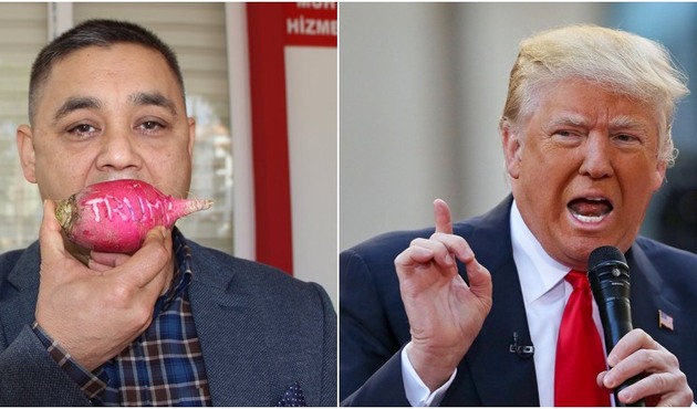 Trump'ın "Kudüs" kararını protesto etmek için turp ısırdılar!