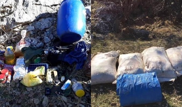 Hasankeyf'te teröristlere ait 8 sığınak bulundu...