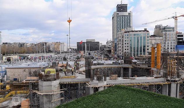 Taksim'e yapılan cami göğe yükselmeye başladı! Başkan Misbah Demircan açılış tarihini verdi
