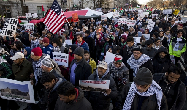 Washington'da Kudüs protestosu...