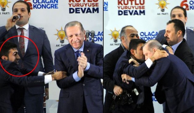 Erdoğan'a sarılmak için bir anda sahneye fırlamıştı, kim olduğu ortaya çıktı!