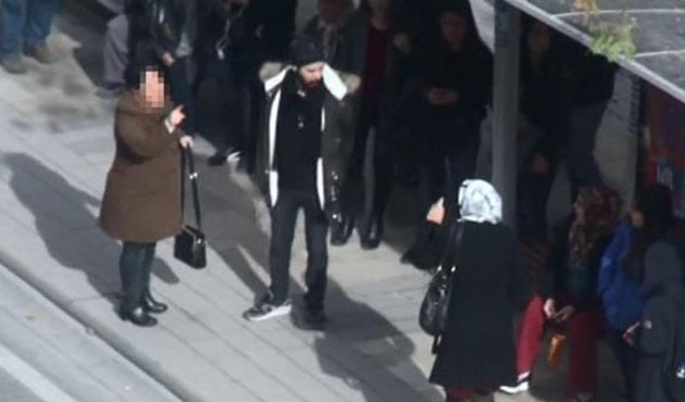 Oğluna bağıran kadının üstüne yürüdü!