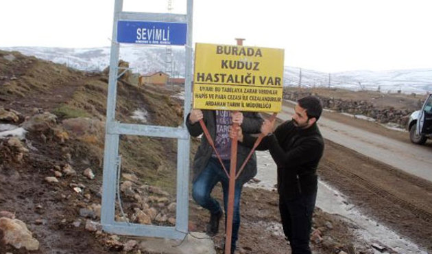 Flaş!  1 ilçe ve 3 köy kuduz karantinasına alındı..