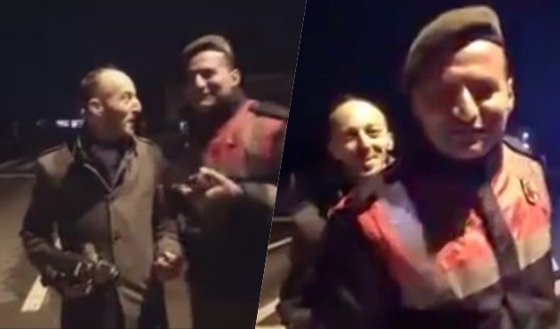 Canlı yayın yapan muhabire askerden uygulamalı ders! / VİDEO