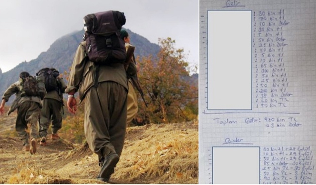 PKK'nın haraç listesi ele geçirildi!
