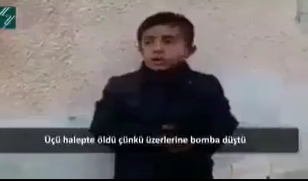 Suriye'de tüm ailesini kaybeden bu çocuğa kulak verin/VİDEO...