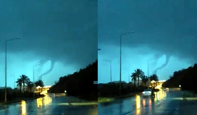 Alanya’da korkutan hortum...