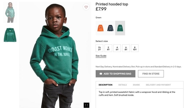 Ünlü giyim devi H&M'ye ırkçılık suçlaması...