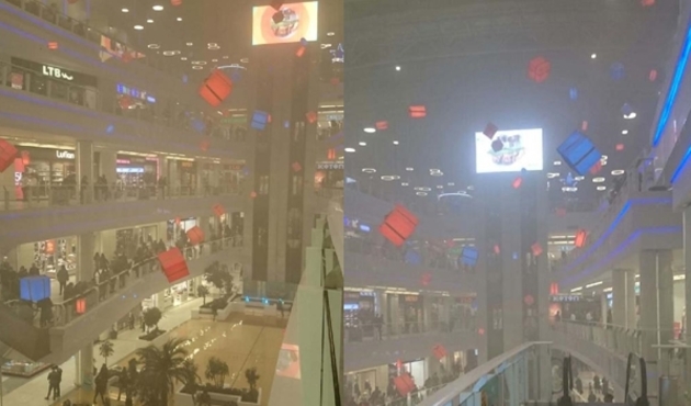 AVM'de yangın paniği...