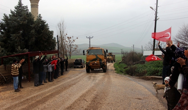 Ant içen komandolar Afrin'e hareket etti...
