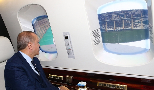 Cumhurbaşkanı Erdoğan, Bursaspor’un stadyumunu inceledi...