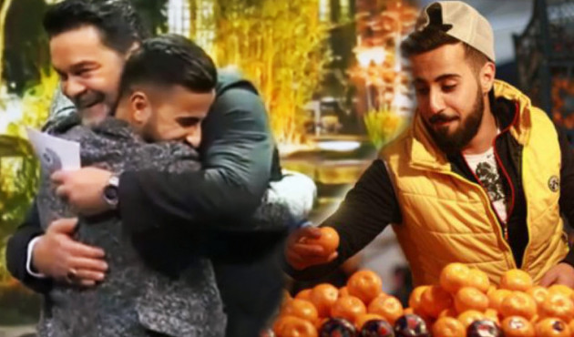 Beyaz Show'a konuk olan mandalinacı Veysel stüdyoya girdi.../VIDEO