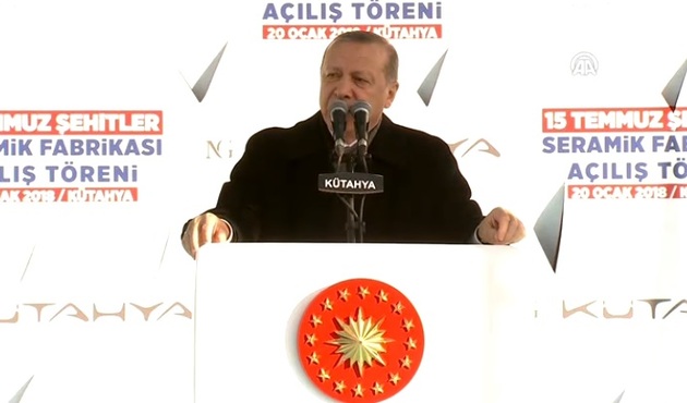 Erdoğan, Kütahya'da açılış töreninde konuştu